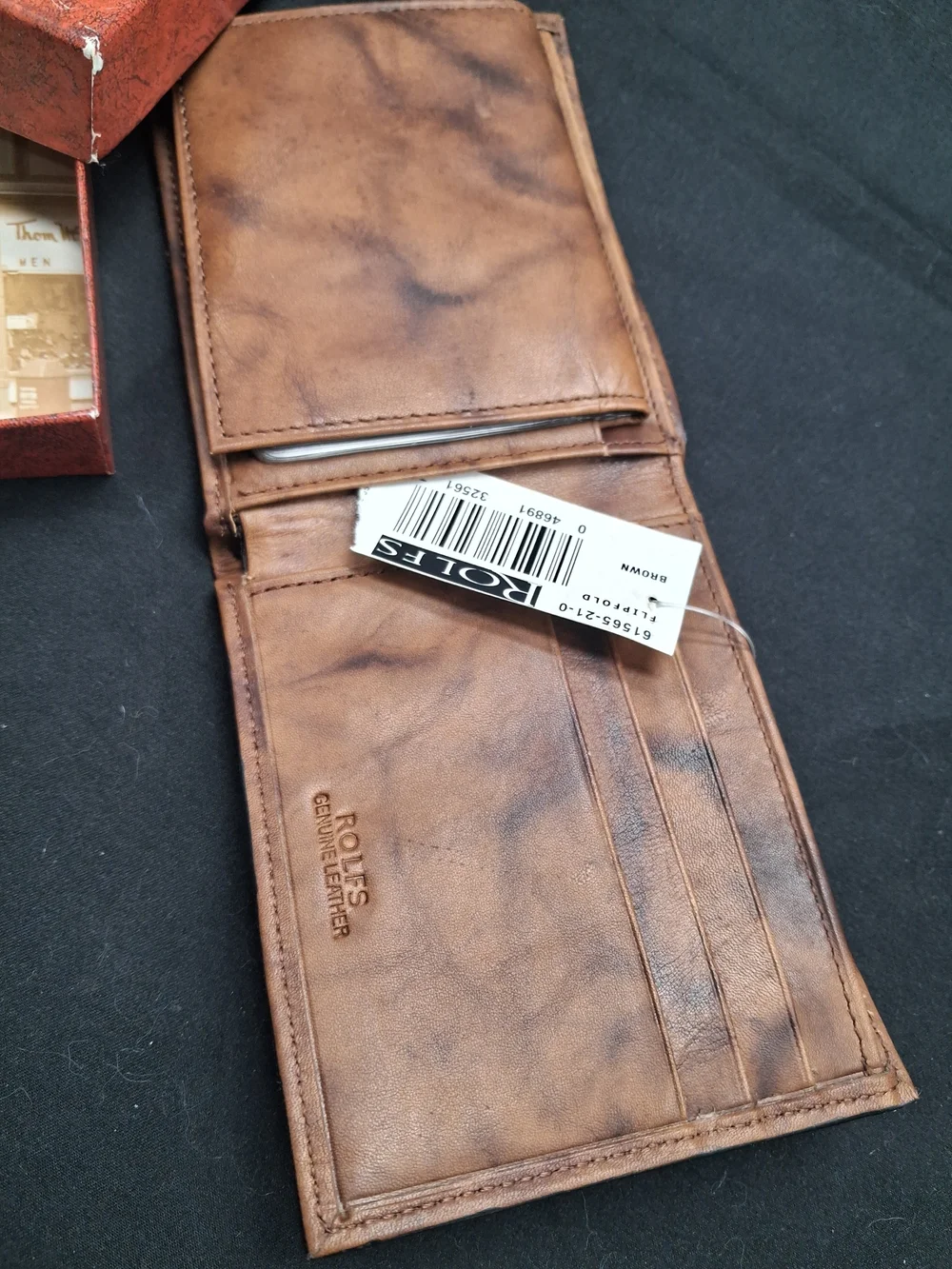Thom McAn Brown Leather Bi-Fold Wallet
